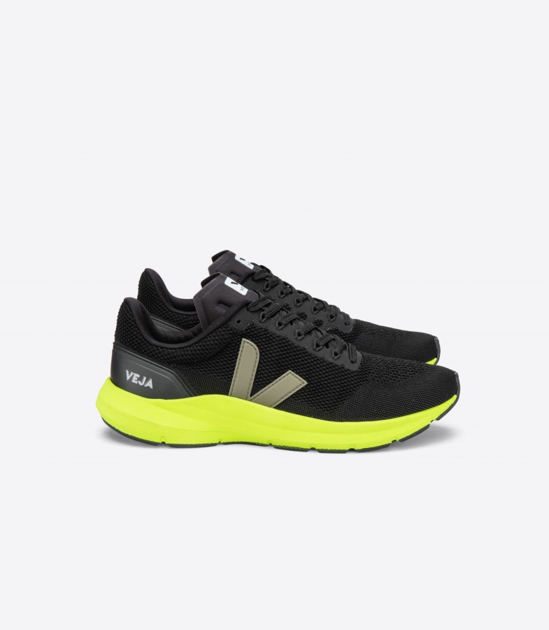 Collection Lt V-Knit Black Kaki Jaune Fluo Veja