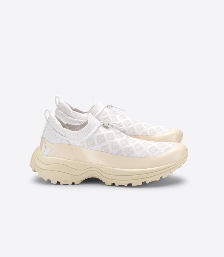 Chromefree Leather Platine White Collection Veja